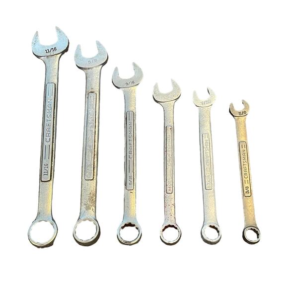 Craftsman Vtg Combination Wrenches x6 V, V^ , VV Series USA Made Various Size - Picture 1 of 6